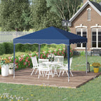  Faltpavillon Pavillon 3 x 3 m Gartenpavillon faltbar Partyzelt h?henverstellbar Gartenzelt mit Transporttasche UV-Schutz Stahl Oxford Blau