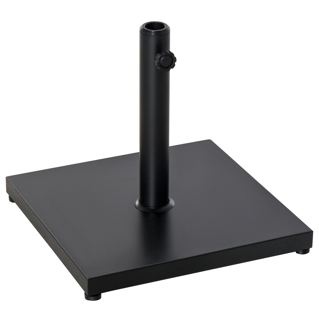 ¦µ35/38/48MM 18KG Steel Square Parasol Stand Base w/ Adjustable Knob Umbrella Stand Garden Patio Outdoor Home, Black