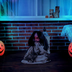 Halloween Dekoration Geisterpuppe mit Spezialeffekten und Soundfunktion 80 cm x 23 cm x 83 cm