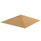 3 x 3 m Gazebo Canopy Replacement Cover, Garden Gazebo Roof Replacement with Drain Holes, TOP COVER ONLY, Beige