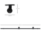 Schiebet¨¹r-Kit, Kohlenstoffstahl, Installations-Set ohne T¨¹r, platzsparend, Schwarz