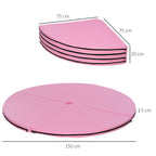 Pole-Dance-Matte, 5 cm dicke runde Kunststoff-Matte f¨¹r Pole-Dance-¨¹bungen, Gymnastik, Yoga, Rosa