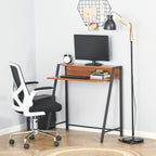 Writing Desk Computer Table Home Office PC Laptop Workstation Storage Shelf 84L x 45W cm Walnut
