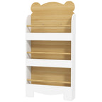 Bücherregal für Kinder Kinderregal mit 3 Ablagen Aufbewahrungsregal aus Holz 55x15x110cm Naturholz