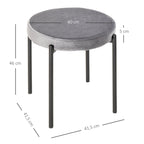 Esszimmerhocker 4er Set Stapelhocker Hocker aus Metall mit Samtoptik Küchenhocker Polsterhocker für Esszimmer Wohnzimmer Grau