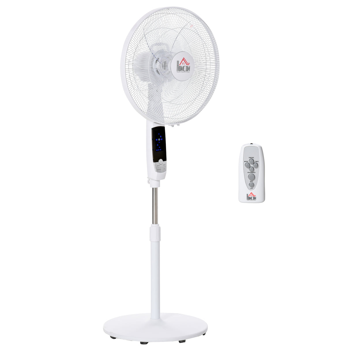 Standventilator, 3 Geschwindigkeiten, 3 Modi, Timer, Fernbedienung, 45 x 42 x 118-138 cm, Wei?
