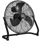 Tischventilator Elektrischer Ventilator mit 4 Geschwindigkeitsstufen, um 120° verstellbarer Winkel Schwarz