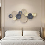 Metal Wall Art, Modern Hanging Wall Decor with Multi-Disc Design for Living Room Bedroom Dining Room