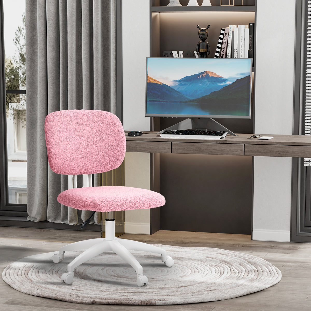 B¨¹rostuhl Computerstuhl drehbar, h?henverstellbar, 48 cm x 53 cm x 80-90 cm, Rosa