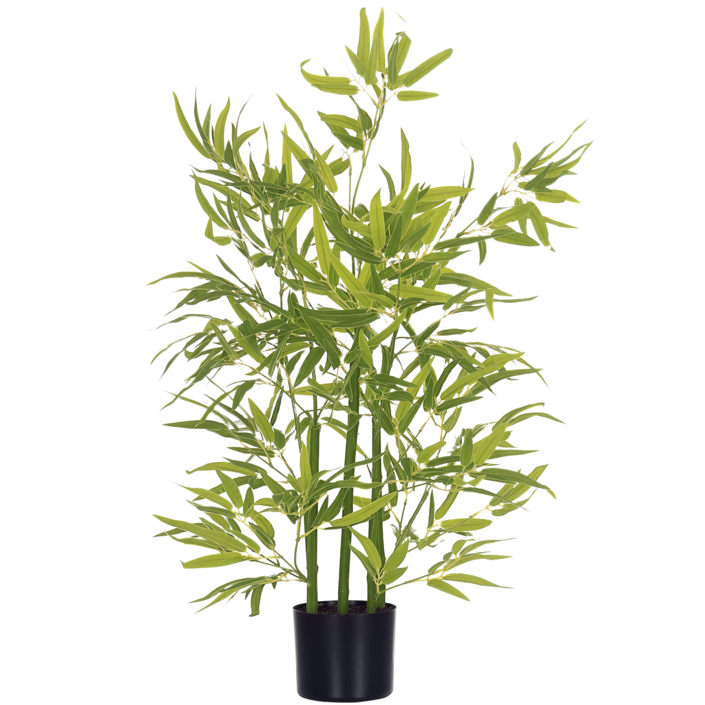 Künstlicher Baum, Kunstpflanze, 5 Stämme, 504 Blätter, robuster Topf, Kunststoff