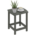 Outdoor Side Table, Garden Coffee Table, All-Weather Adirondack Side Table for Garden, Beach, Indoor Outdoor, Grey