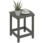 Outdoor Side Table, Garden Coffee Table, All-Weather Adirondack Side Table for Garden, Beach, Indoor Outdoor, Grey