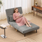 Schlafsessel 3 in 1 Schlafsofa mit Bettfunktion, 90x190cm Dunkelgrau