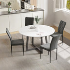 4er-Set Esszimmerstühle in Samtoptik, Moderne Polsterstühle mit Metallbeinen, für Esszimmer, Schlafzimmer, Küche, Grau