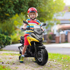Elektro-Kindermotorrad, Honda, 3 km/h, Musik & Licht, 3-6 Jahre, bis 30 kg, Gelb