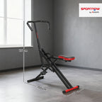 Trainingsmaschine, verstellbar, Metallrohre, Pedale, klappbar, Rot