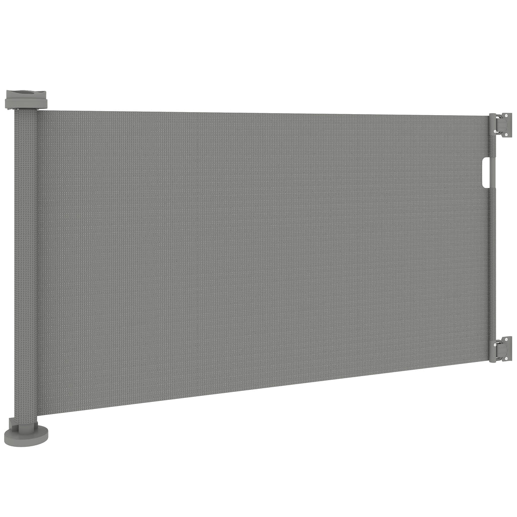 Treppenschutzgitter Ausziehbar 0-136cm 87 cm Hoch Türschutzgitter für Haustiere 142 x 10 x 87 cm Grau