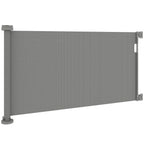 Treppenschutzgitter Ausziehbar 0-136cm 87 cm Hoch Türschutzgitter für Haustiere 142 x 10 x 87 cm Grau