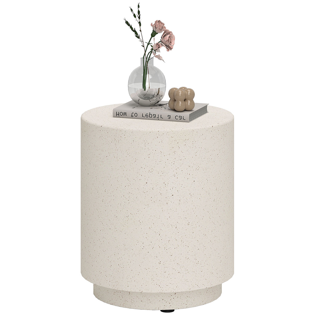 Beistelltisch in Beton-Optik 37?cm x 37 cm x 43 cm Anorganisches Erz-Pulver Grau