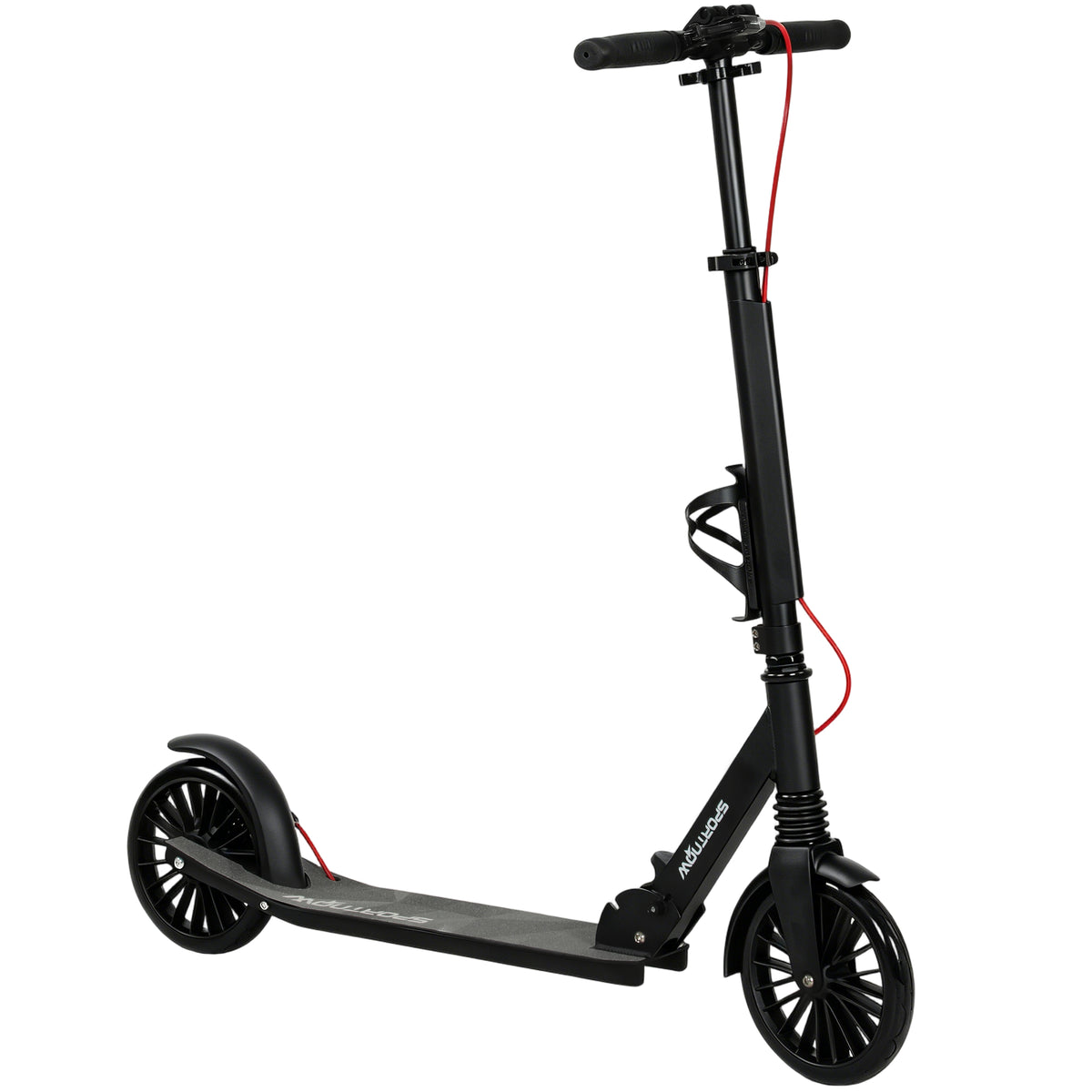 Cityroller Aluminium Höhenverstellbar & Klappbar Scooter mit 200 mm PU-Räder ABEC-7 Kugellager Dual-Bremssystem