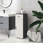 Badezimmerschrank, Badkommode, verstellbare Regale, bis zu 25 kg belastbar, Grau