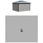 Set of Four 3 x 3m Gazebo Replacement Walls - Light Grey