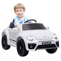 Elektro-Kinderfahrzeug, VW Käfer, 3-5 km/h, mit Fernbedienung & Musik, Weiß