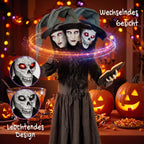 180cm Life Size Animated Witch Halloween Decorations Outdoor Indoor, Scary Halloween Animatronics Decor