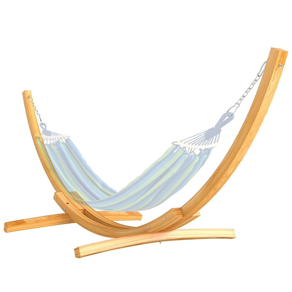 3.25m Wooden Hammock Stand Universal Fit Garden Picnic Camp Accessories, Natural