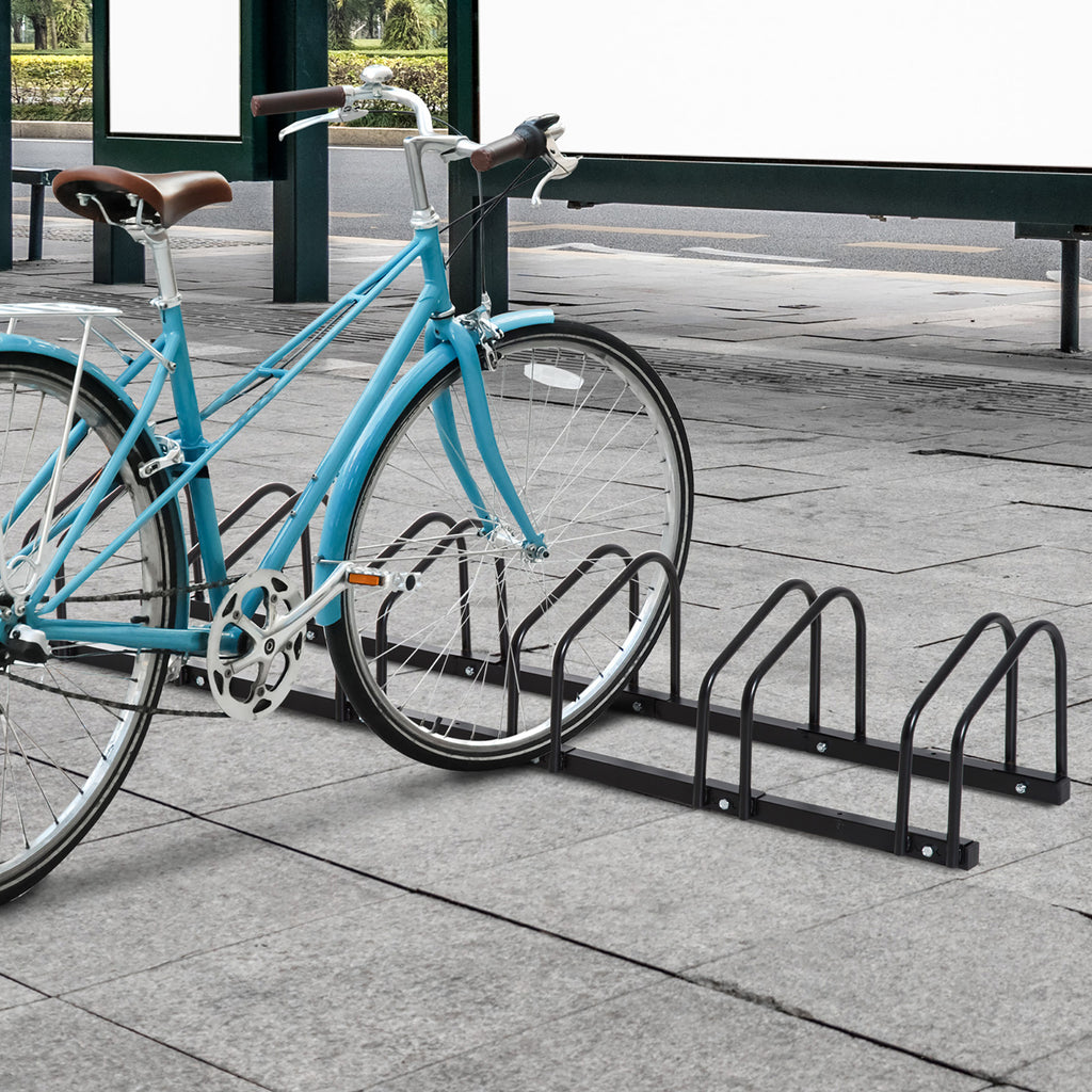 Fahrradständer für 6 Fahrräder, wetterfest, Wand- oder Bodenmontage, Stahl 179 x 33 x 27 cm