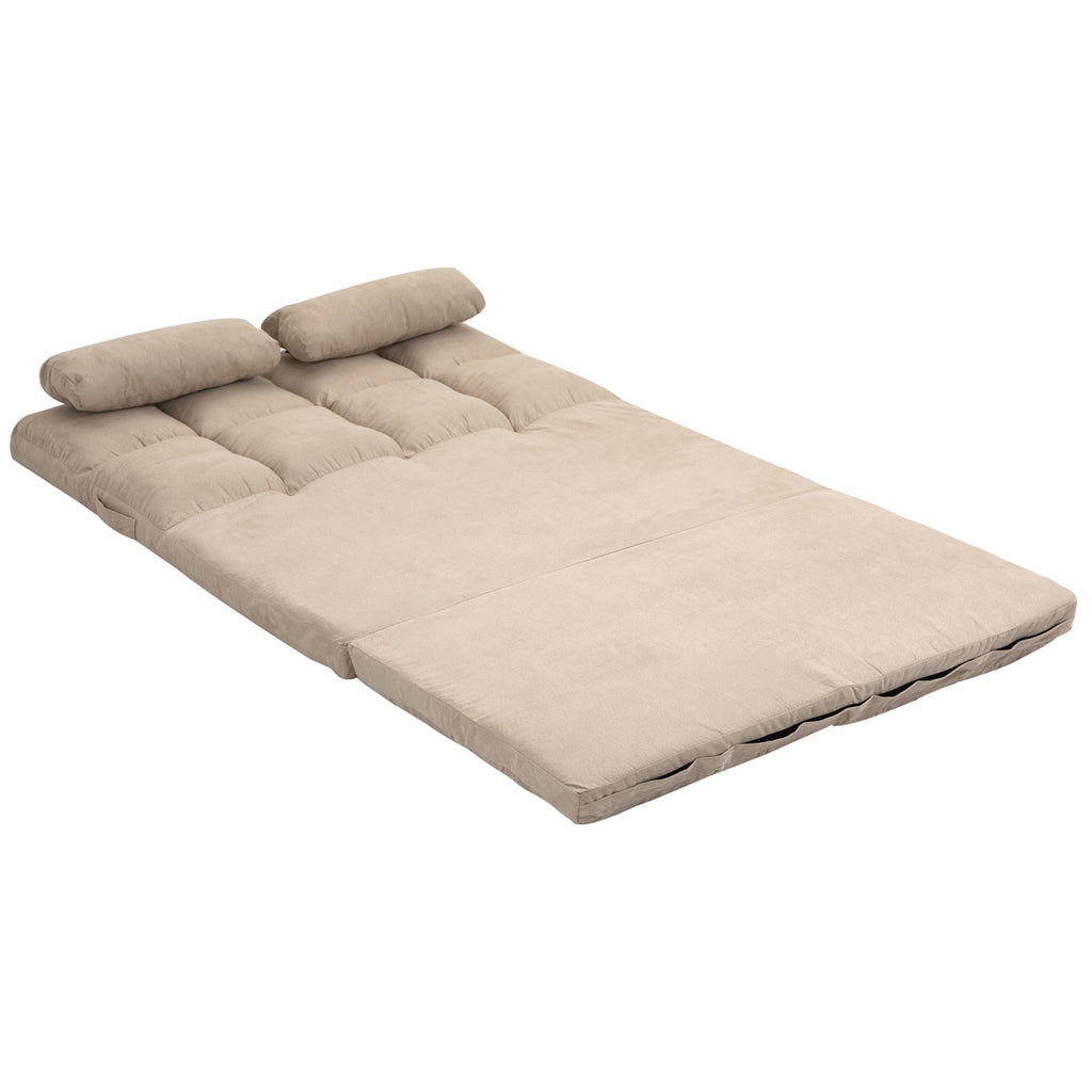 2-in-1 Bodensessel, R¨¹ckenlehne, Verstellbar, 102 x 73 x 60 cm, Beige