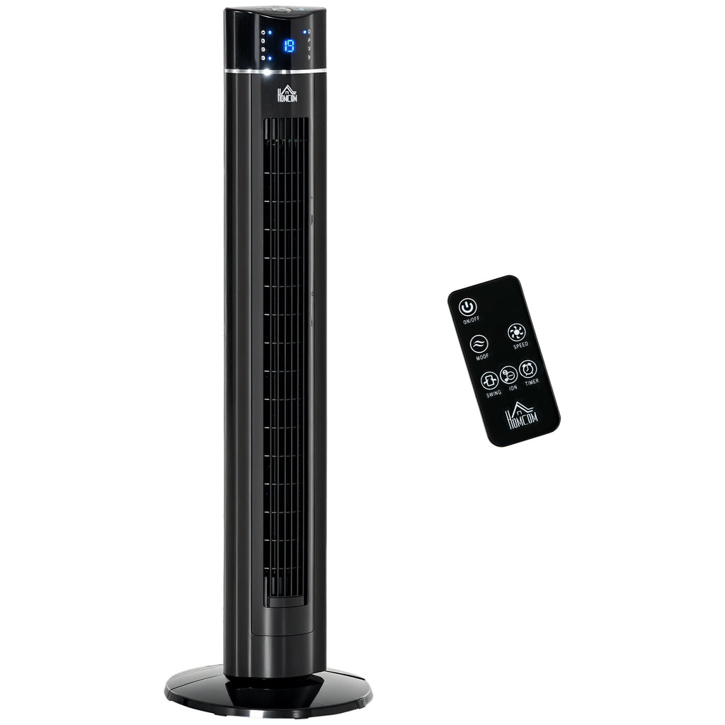 2in1-Turnmventilator Standventilator Ventilator, 32 cm x 32 cm x 106,8 cm, Schwarz
