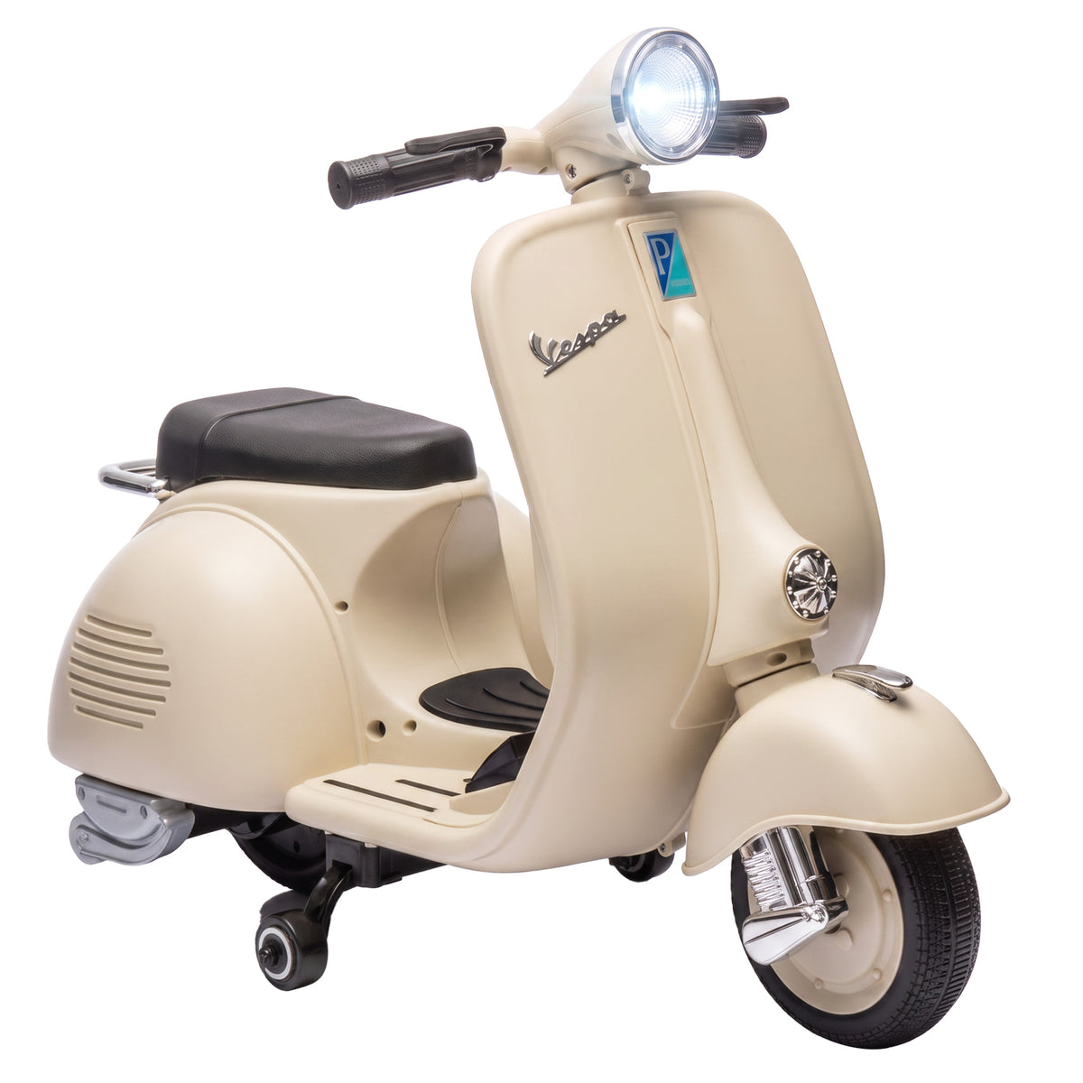 Elektro Motorrad Kinder VESPA 6V Elektromotorrad Lithium-Akku Weiß