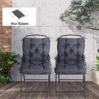 Set of Two Outdoor Seat Cushions - Grey
