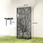 Raumteiler 65 x 130 cm Freistehend Hängend Paravent, Trennwand Sichtschutz aus Metall Schwarz