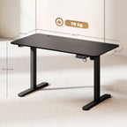 Stehpult h?henverstellbarer Computertisch Schreibtisch, 140 cm x 70 cm x 116 cm, Schwarz