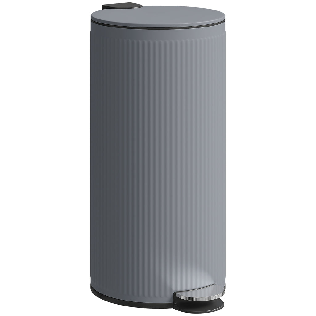 M¨¹lleimer 30 L Treteimer mit Softclose-Deckel und Pedal, Inneneimer Metall, Schwarz, 36 x 30 x 60,5 cm