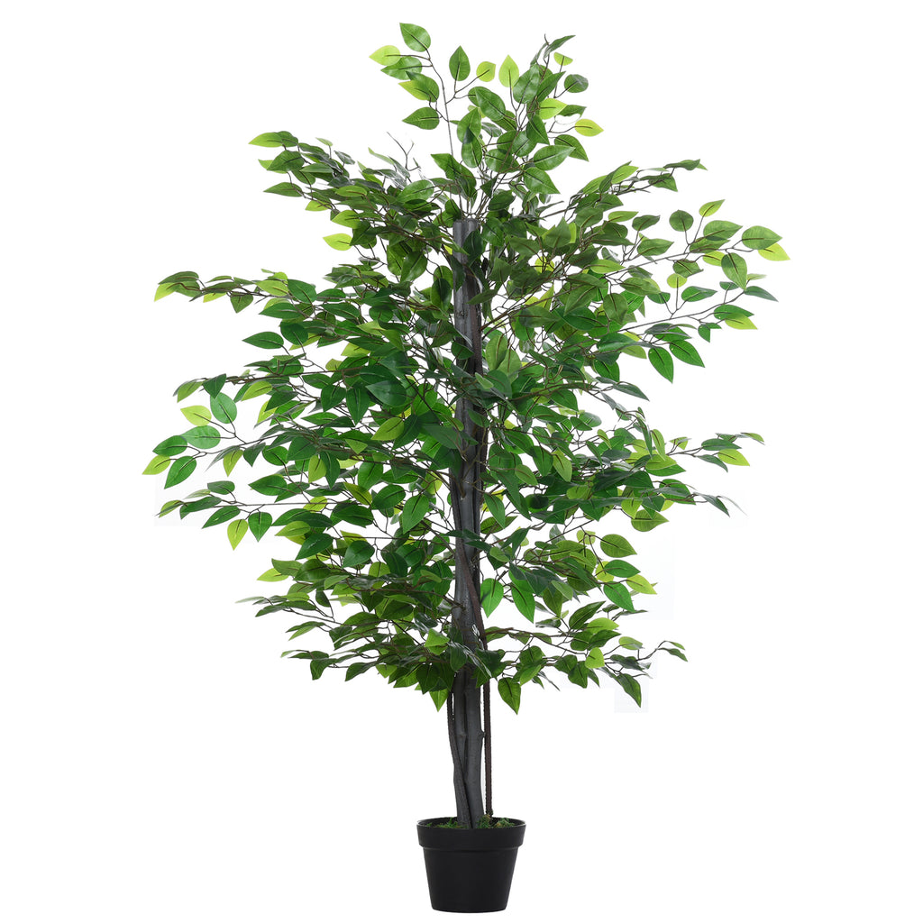 Set of 2 Artificial Plants White Rose Floral in Pot, Fake Plants for Home Indoor Decor, 90cm, Purple