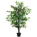 Set of 2 Artificial Plants White Rose Floral in Pot, Fake Plants for Home Indoor Decor, 90cm, Purple