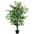 Set of 2 Artificial Plants White Rose Floral in Pot, Fake Plants for Home Indoor Decor, 90cm, Purple