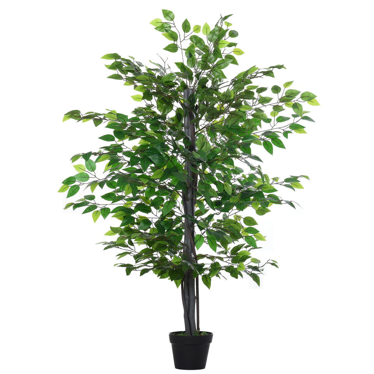 Set of 2 Artificial Plants White Rose Floral in Pot, Fake Plants for Home Indoor Decor, 90cm, Purple