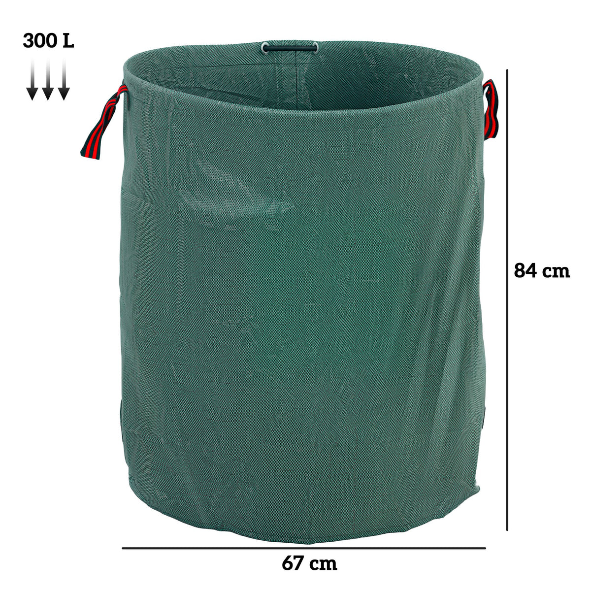 Gartensack 3x300L wasserdicht Gartenabfallsack mit Griffe, stabil Laubsack UV Schutz Gr¨¹n