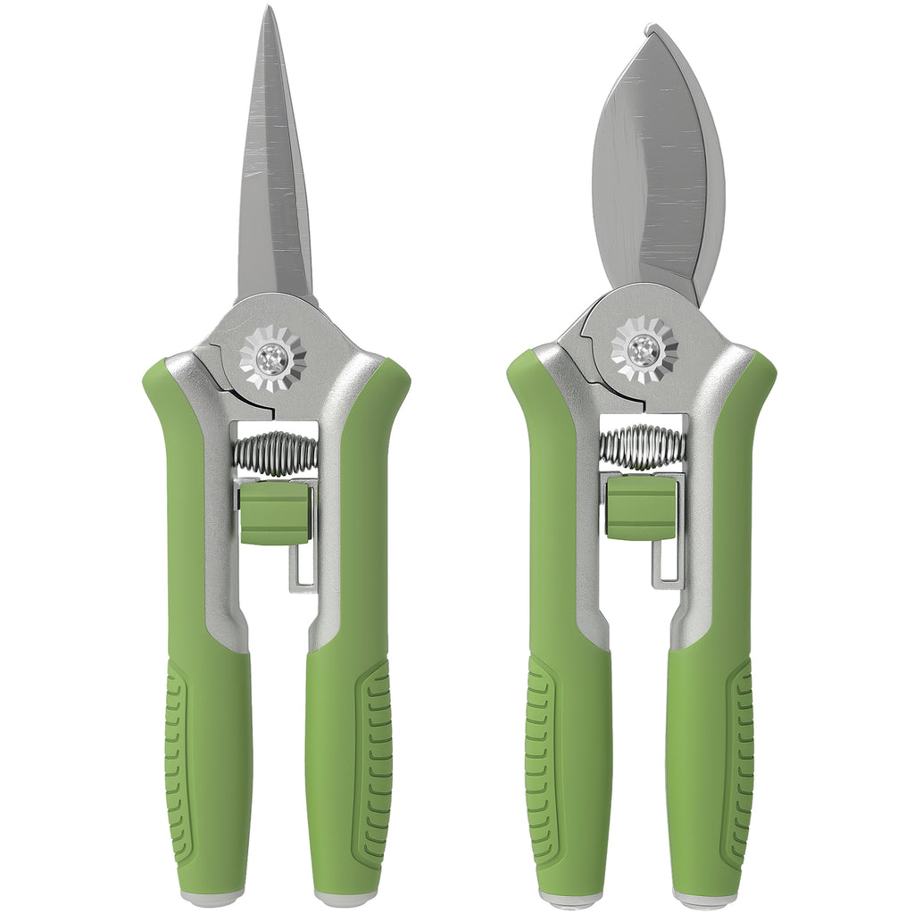Gartenwerkzeug Set 2 St¨¹ck Garten Werkzeug aus Edelstahl Gartenger?te mit Gartenschere Astschere Gr¨¹n+Silber