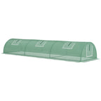 Mini Greenhouse, Portable Tunnel Green House, Green Grow House Steel Frame with 5 Mesh Windows, 3 M, Green
