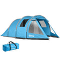 Campingzelt Trekkingzelt Zelt, wetterbeständig, 2 Räume, 475 x 264 cm Breite x 172, Blau
