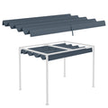 Pergola Cover Roof, 2.86 x 2.45 m Retractable Sun Shade Top for 3 x 2m Pergola Frame, UV30+ Protected, Dark Grey