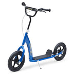 Kids Scooter Kick Scooter, with 12" EVA Tyres, Rear Brake, Big Wheels Scooter for 5-12 Years , Blue