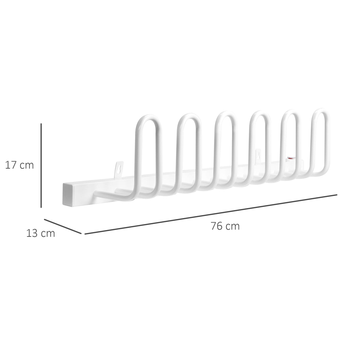 Schuhtrockner, elektrisch, Temperatur bis 55¡ã C, Wandmontage, Stahl, wei?, 76 x 13 x 17cm