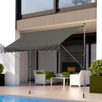 3x1.5m Adjustable Outdoor Aluminium Frame Awning Grey
