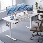Höhenverstellbarer Schreibtisch Elektrisch 140 x 60 cm Weiß